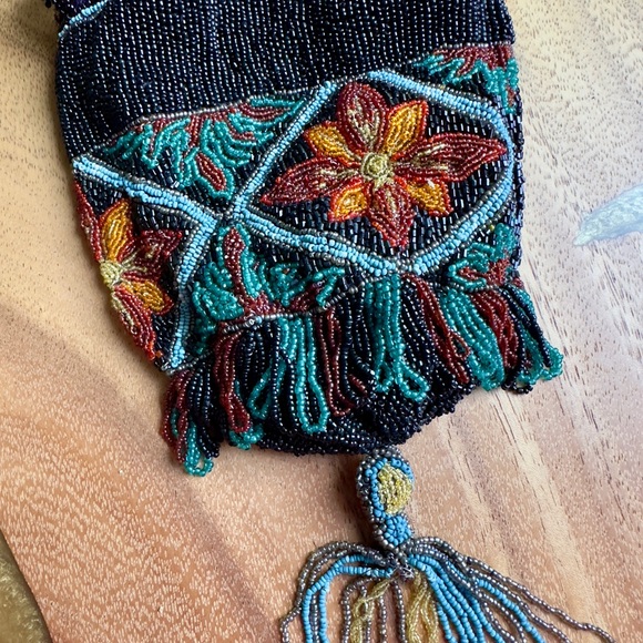 Roaring 20’s Flapper Vintage Beaded Pouch Purse Bag-Made in France 🧡 🛍️ - Picture 4 of 13